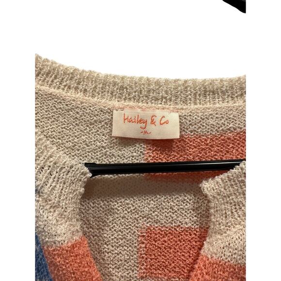 Hailey & Co Americana oversized knit top Red white and blue Medium - Picture 3 of 4